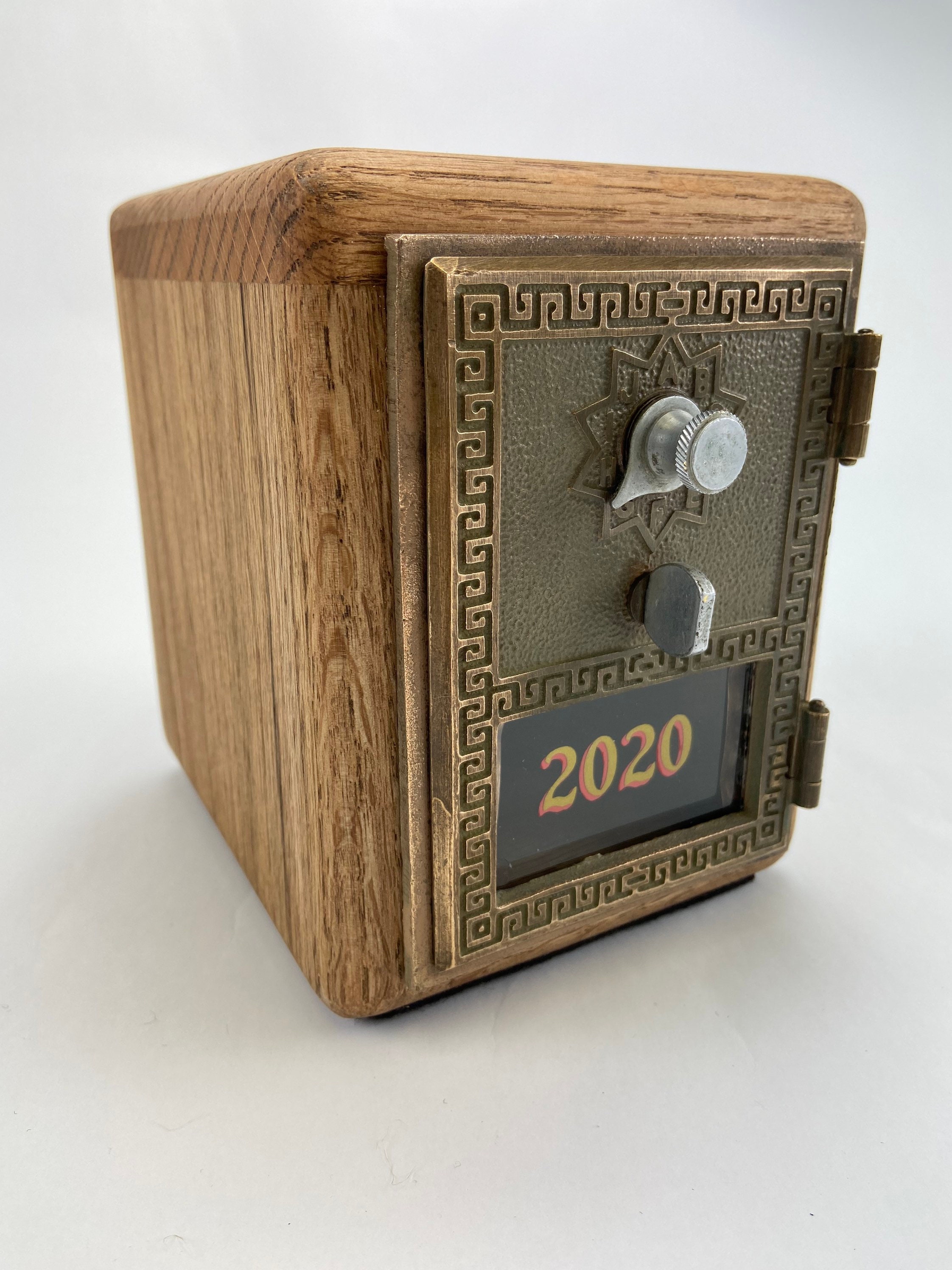 Vintage Oak Post Office Box Bank Etsy