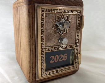 Vintage Oak Post Office Box Bank