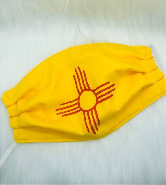 Download Free New Mexico Zia Symbol Fabric Mask With Elastic 3 Etsy SVG Cut Files