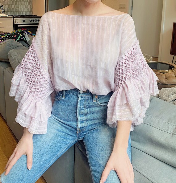 Vintage Bell Sleeve Blouse