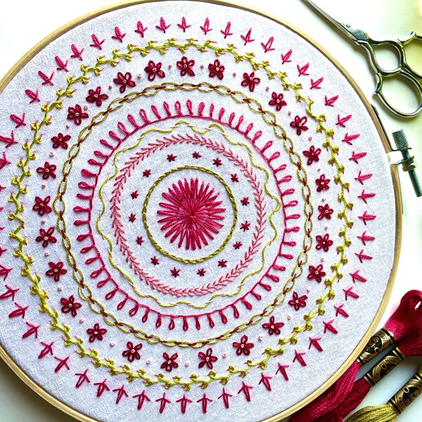 Embroidery Kit Mandala Etsy