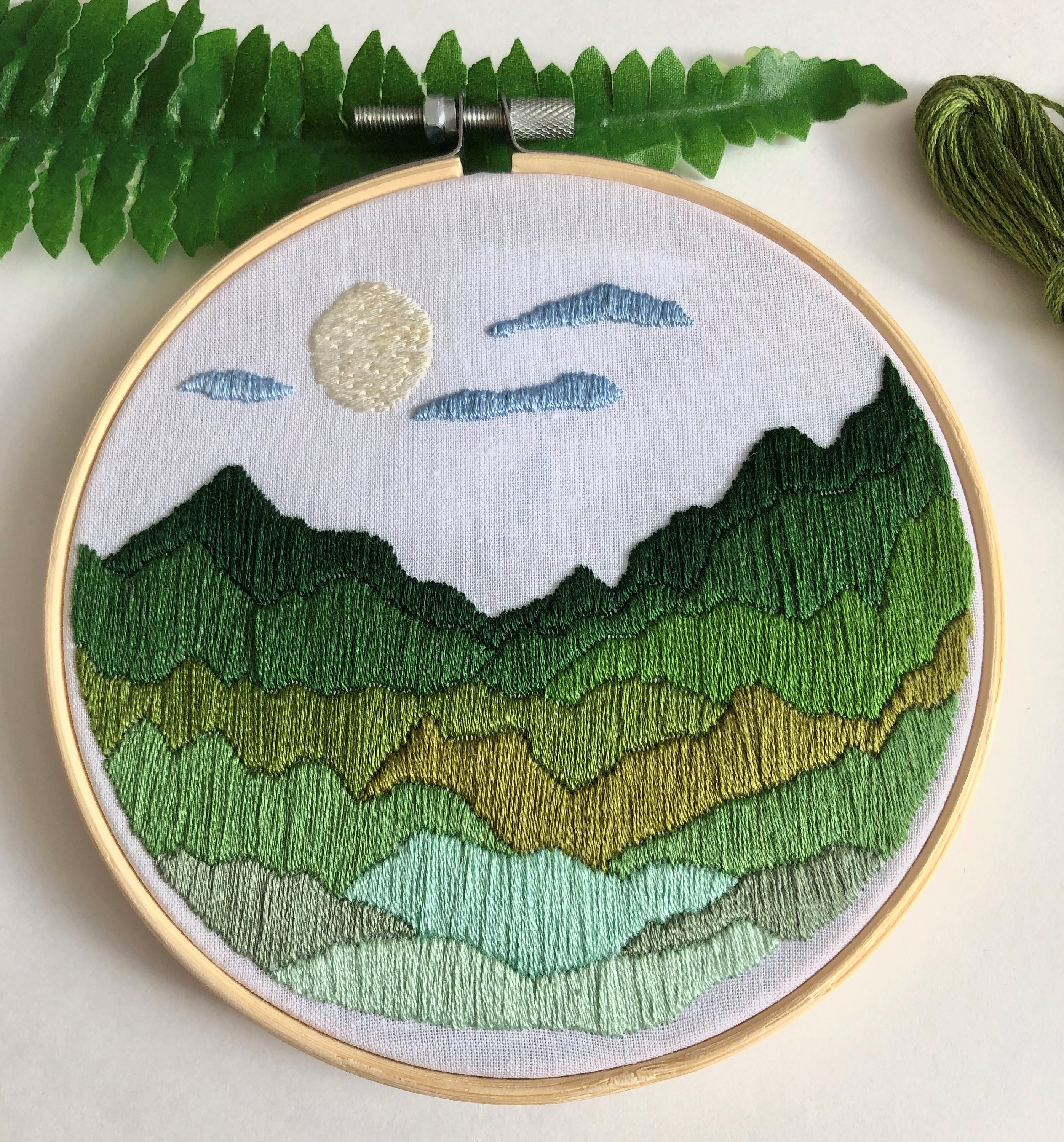 Embroidery kit mountain