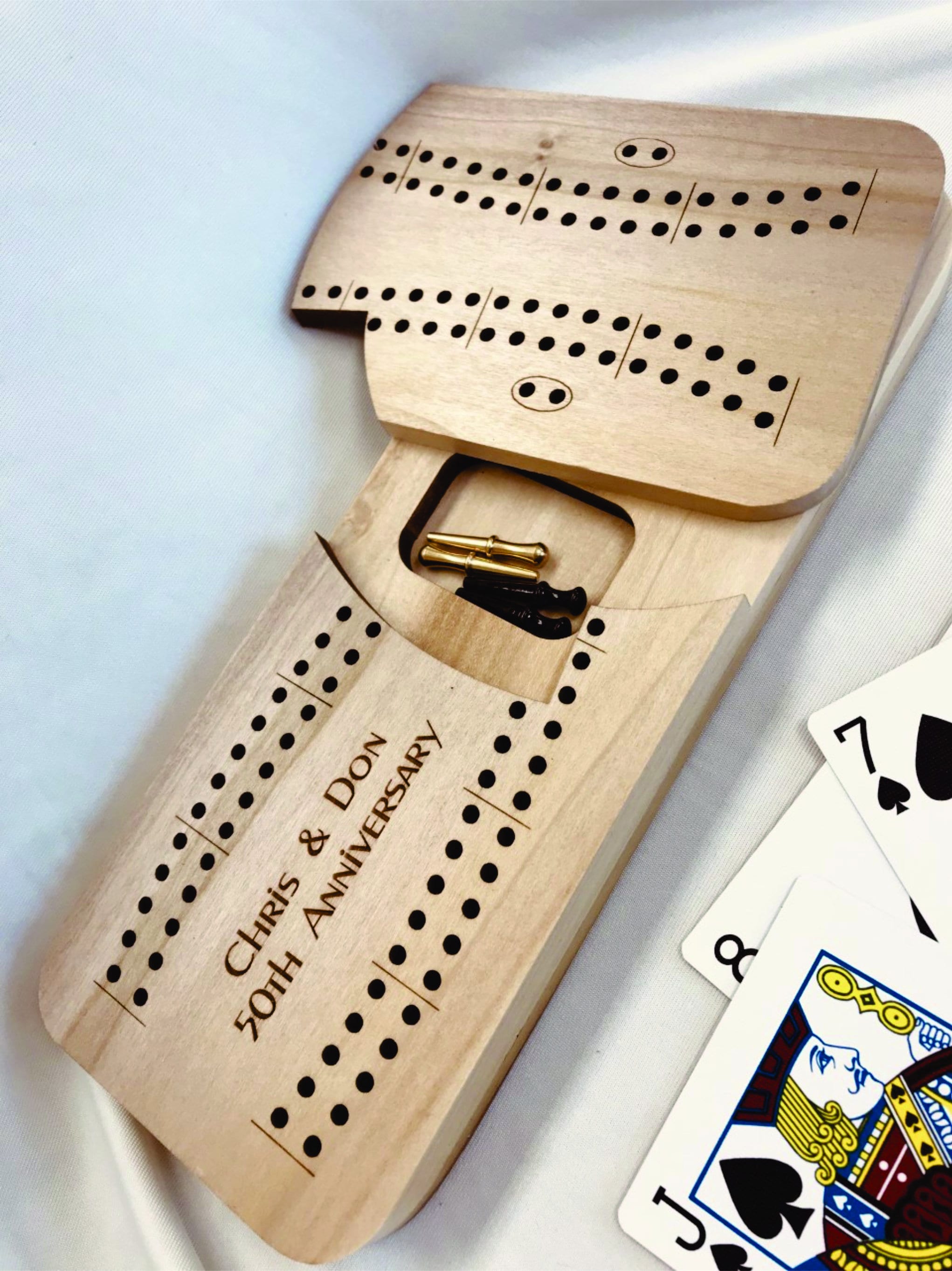 Personalized Cribbage Game Portable Swivel Top Cribbage Etsy