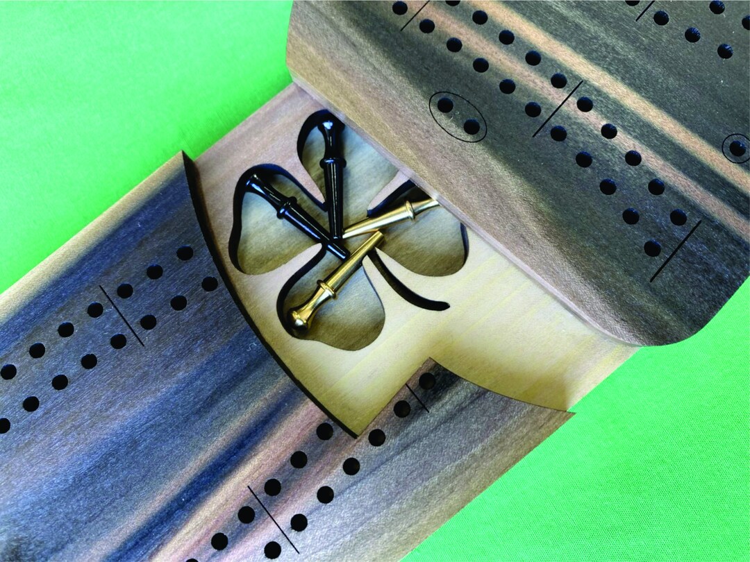 Luck of the Irish Cribbage Game Four Leaf Clover Gifts Etsy