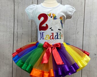 Multi Color Unicorn Birthday Shirt / Multi Color Unicorn Outfit