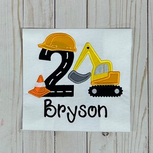 Construction Birthday Shirt/ Excavator Birthday Shirt