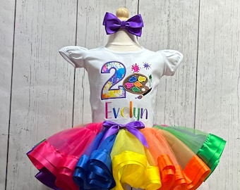 Paint Palette Birthday Shirt/ Paint Palette Birthday Outfit