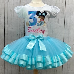 African American  Mermaid Birthday Shirt/ mermaid Birthday Shirt/ mermaid birthday outfit