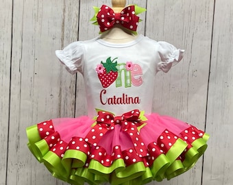 Strawberry One First Birthday Shirt/Strawberry One First Birthday Outfit