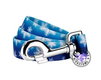 Icy Snowflakes Webbing Leash