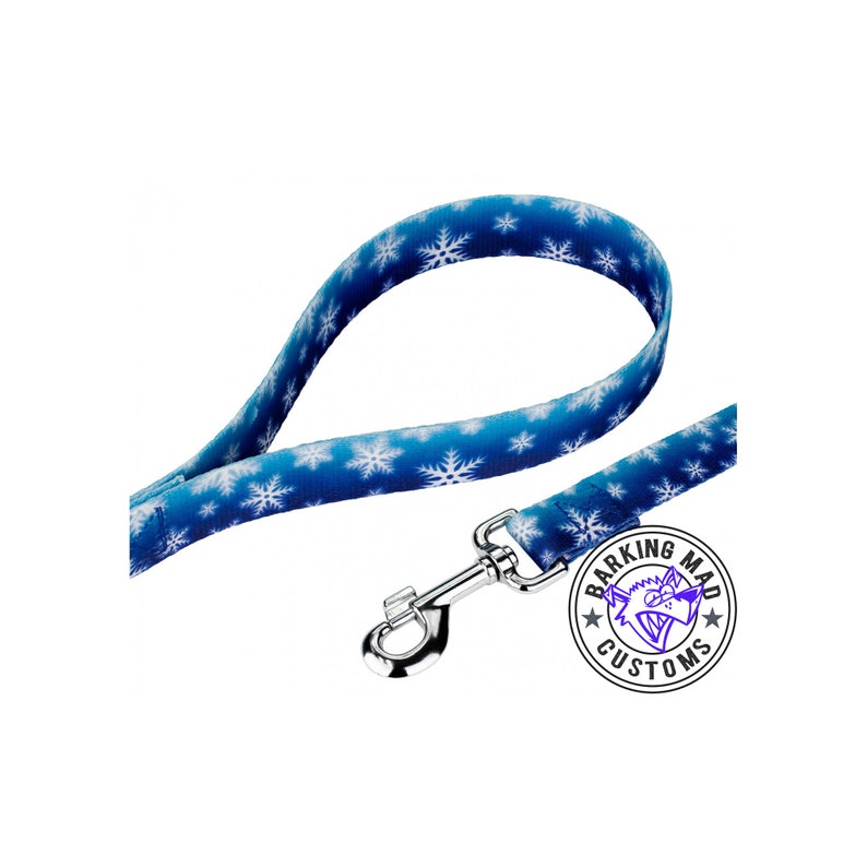 Icy Snowflakes Webbing Leash