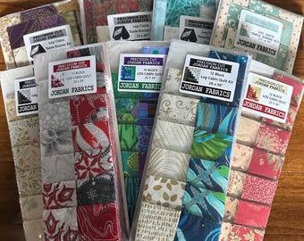 Log Cabin Quilt Kits – Precision Cut Jordan Fabrics, Assorted Prints, Table Runners and Quilt kits