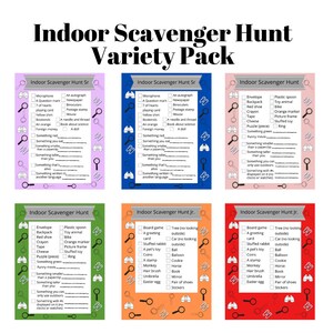 Multi age Indoor Scavenger Hunt printable