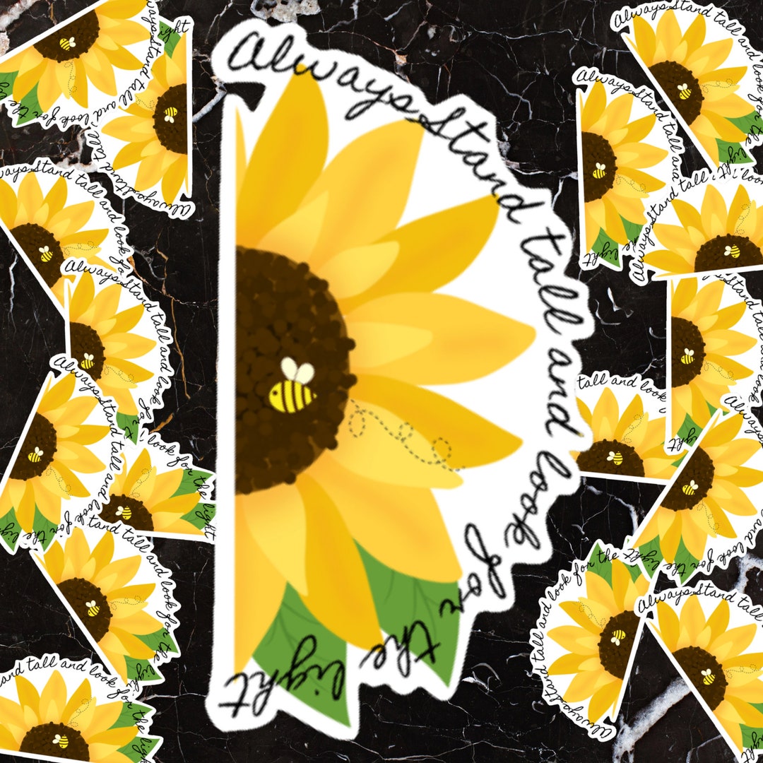 Sunflower Vinyl Sticker - Etsy