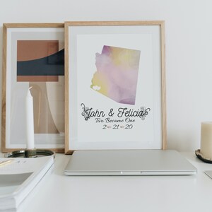 Monogram Wedding Art Print