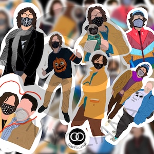 Karakter geïnspireerd sticker packs - Waterproof Vinyl - Gemaskerde Matthew Gray Gubler