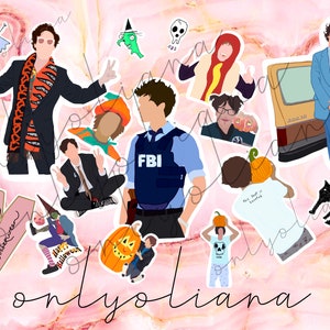 Halloween & Karakter Inspired Sticker Packs - Waterproof Vinyl - Matthew Gray Gubler