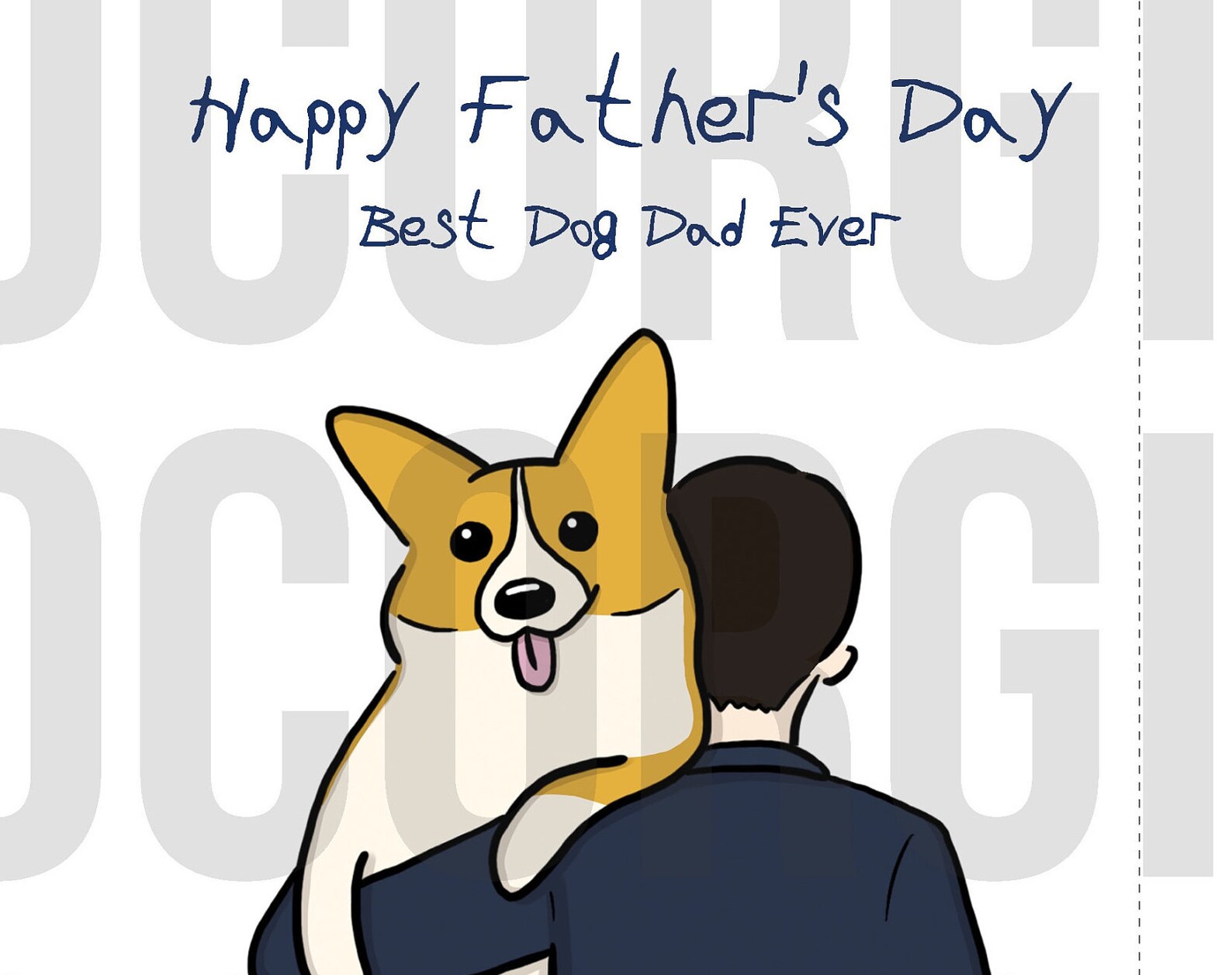 Happy Father's Day Card From The Dog Best Dog Dad Ever Etsy