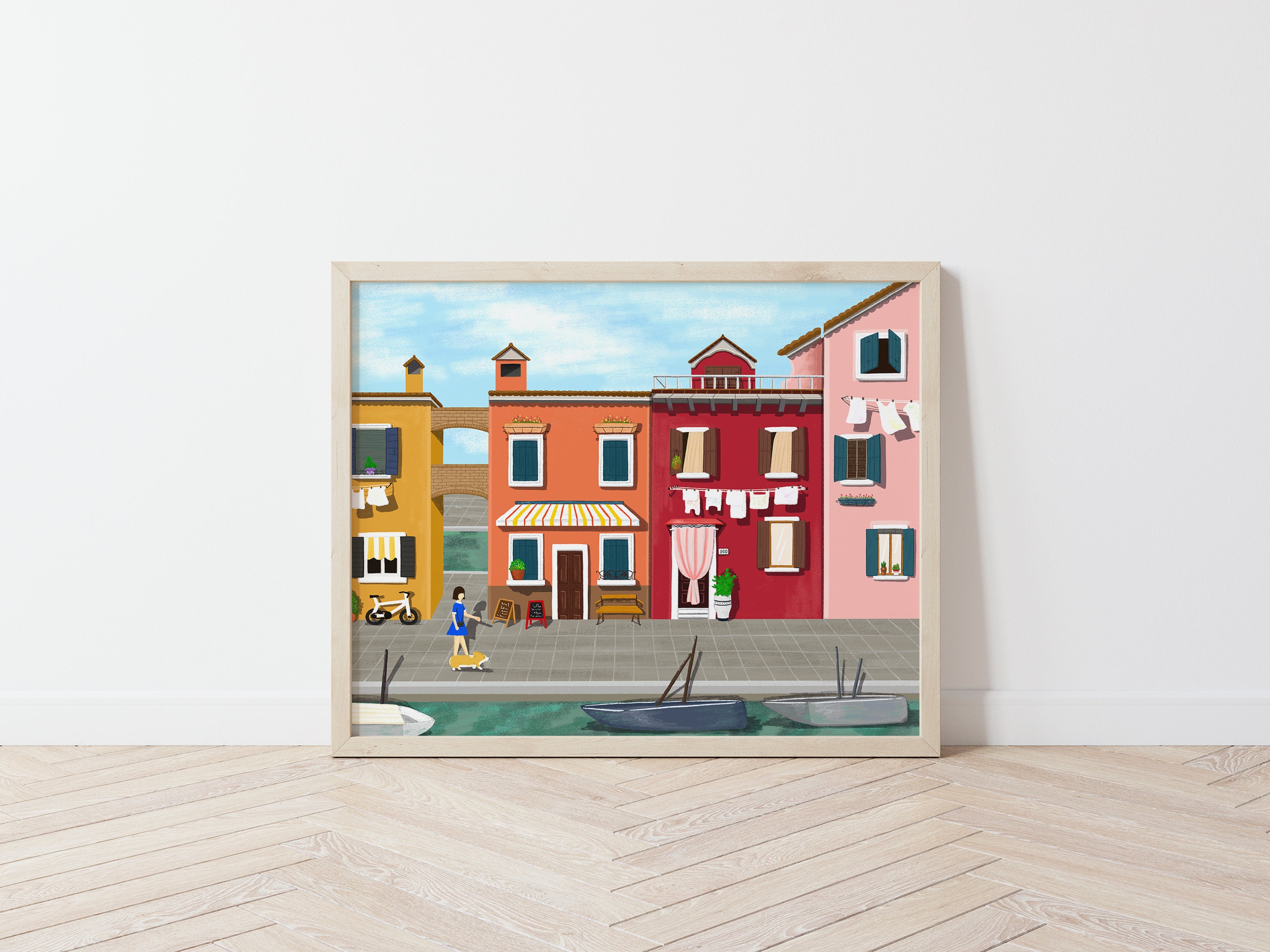 Colorful Nursery Wall Art Italy Venice Burano Island Art Etsy