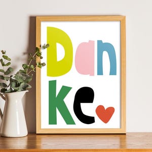 Karte "Danke" bunt | A6 | Dankeskarte | Danksagung | Danke sagen | Dankegeschenk