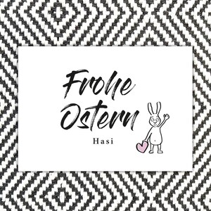 Karte "Frohe Ostern Hasi", Osterkarte, A6