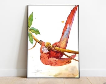 Kinderbild "Papagei" Aquarell, DIN A4