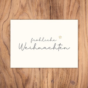 Karte "fröhliche Weihnachten", Naturpapier, A6