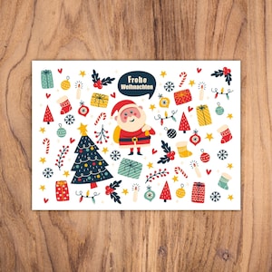 Karte "Frohe Weihnachten" Comic A6