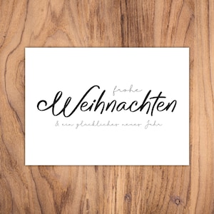 Karte "frohe Weihnachten & ein glückliches neues Jahr", A6