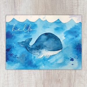Karte Wal "Hello kleines Wunder" | A6