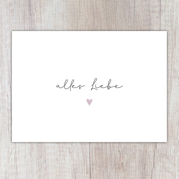 Karte "alles Liebe", A6