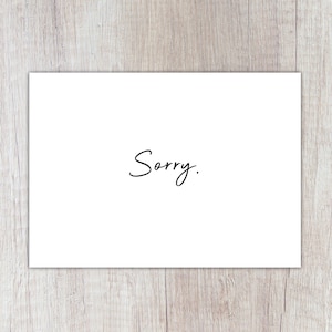 Karte "Sorry", A6