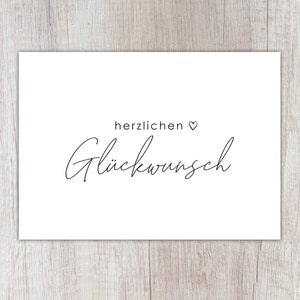 Karte "herzlichen Glückwunsch", A6