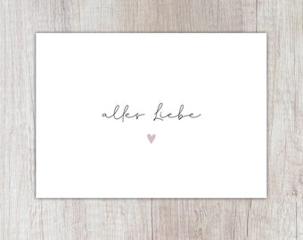 Karte "alles Liebe", A6