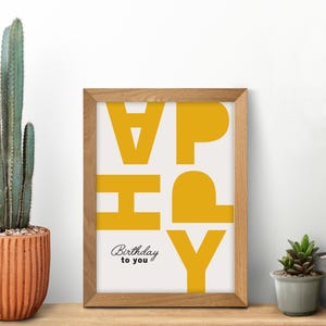 Karte "HAPPY Birthday to you" | gelb | A6 | Geburtstagskarte | zum Geburtstag als Geschenk