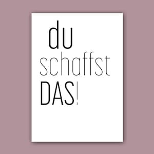 Karte "du schaffst DAS!" | A6 | Mutmach Postkarte