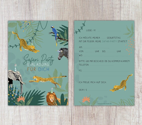 Einladung Zum Geburtstag Affe Dschungel Einladungskarten Kindergeburtstag