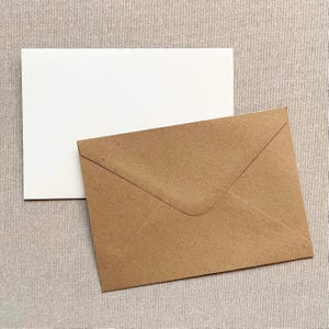 Kraft paper envelope, brown or beige | 130 g | Sturdy envelope for postcards, greeting cards, invitations, birthday cards, condolences | C6 image 1