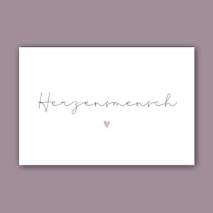 Karte "Herzensmensch" mit Herz, A6