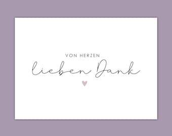 Thank you card | A6 | Thank you card | Thank you note | Saying thank you | Thank you gift | Farewell kindergarten