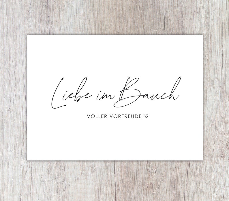 Karte Liebe im Bauch A6 Etsy.de