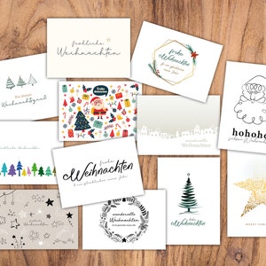12x Karten "Weihnachten" im Set, A6