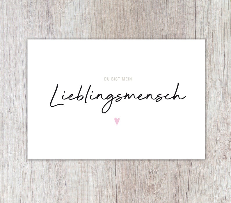 Karte Du bist mein Lieblingsmensch mit Herz - Etsy.de