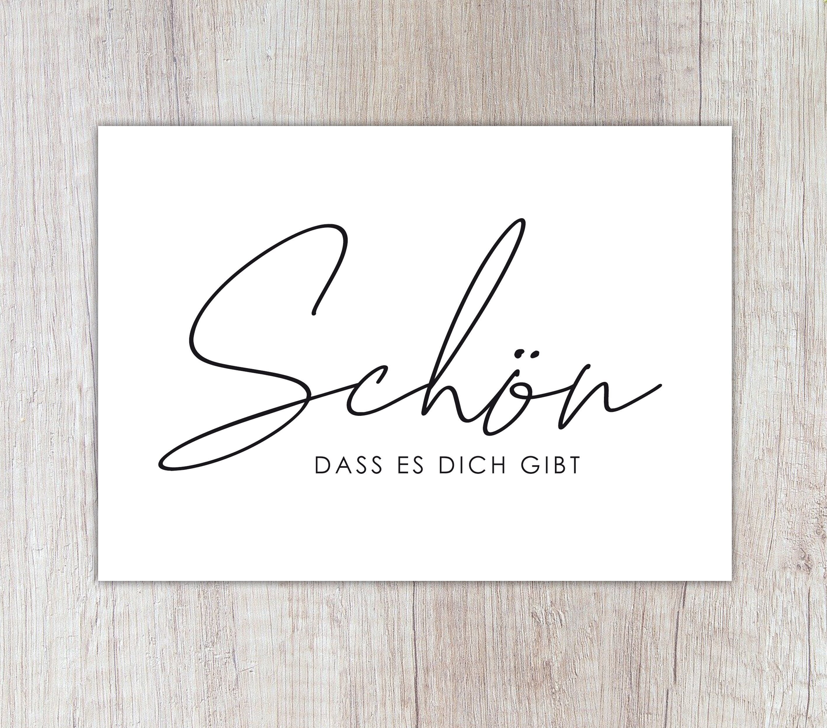 Schoen dass es dich gibt - Etsy.de