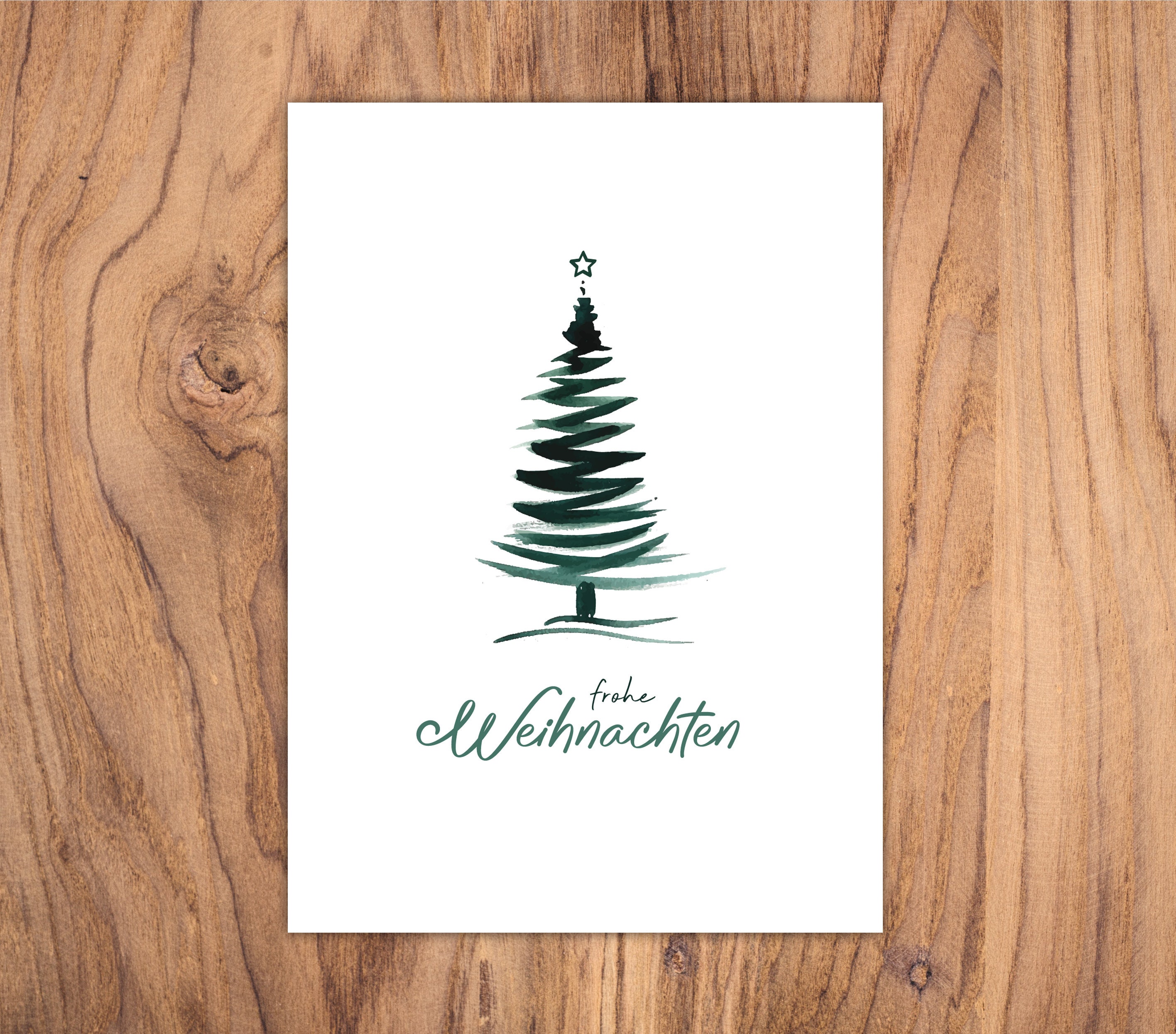 Merry Christmas card with Christmas tree, A6