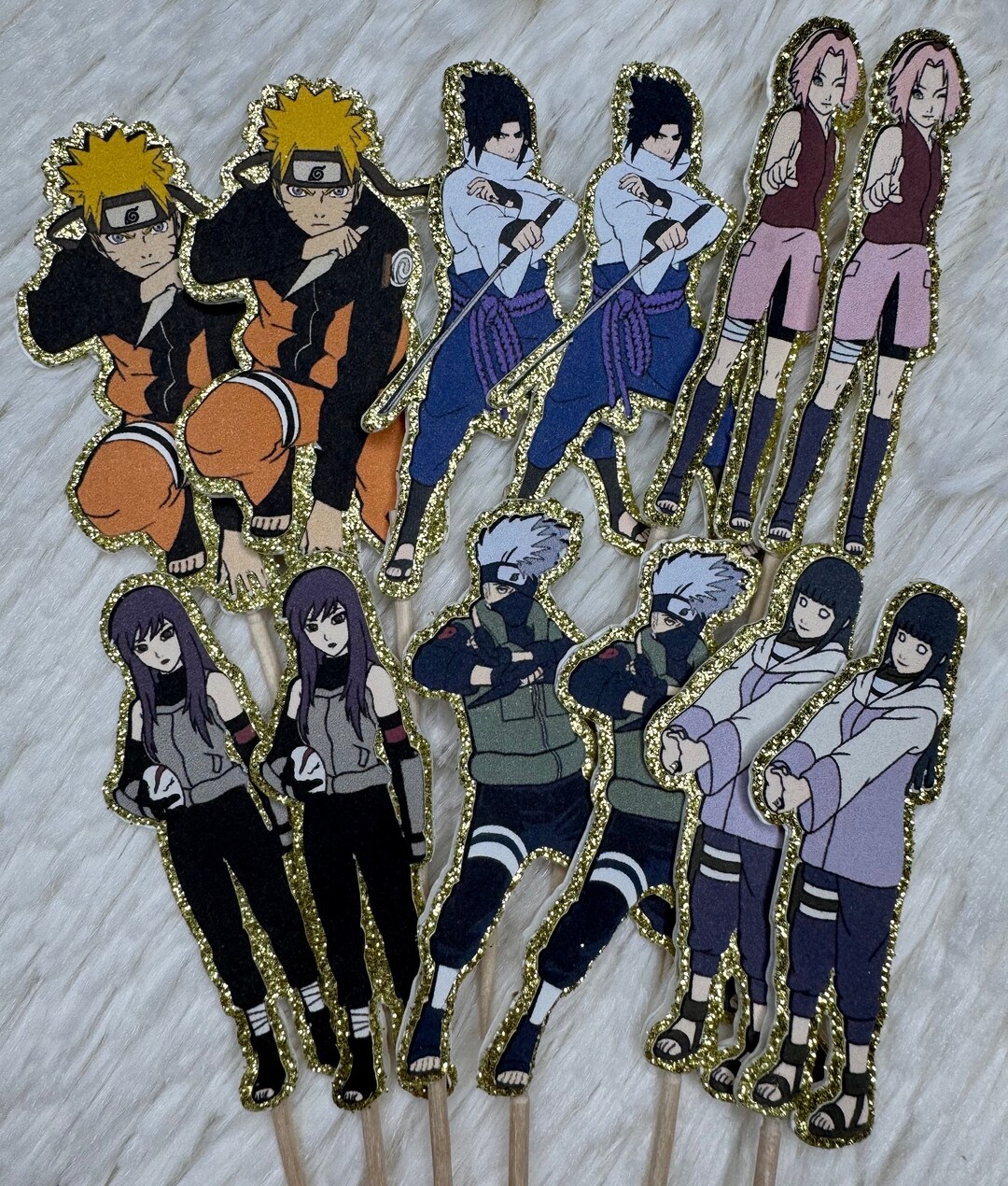 Naruto Cupcake Toppers Anime Cupcake Toppers - Etsy