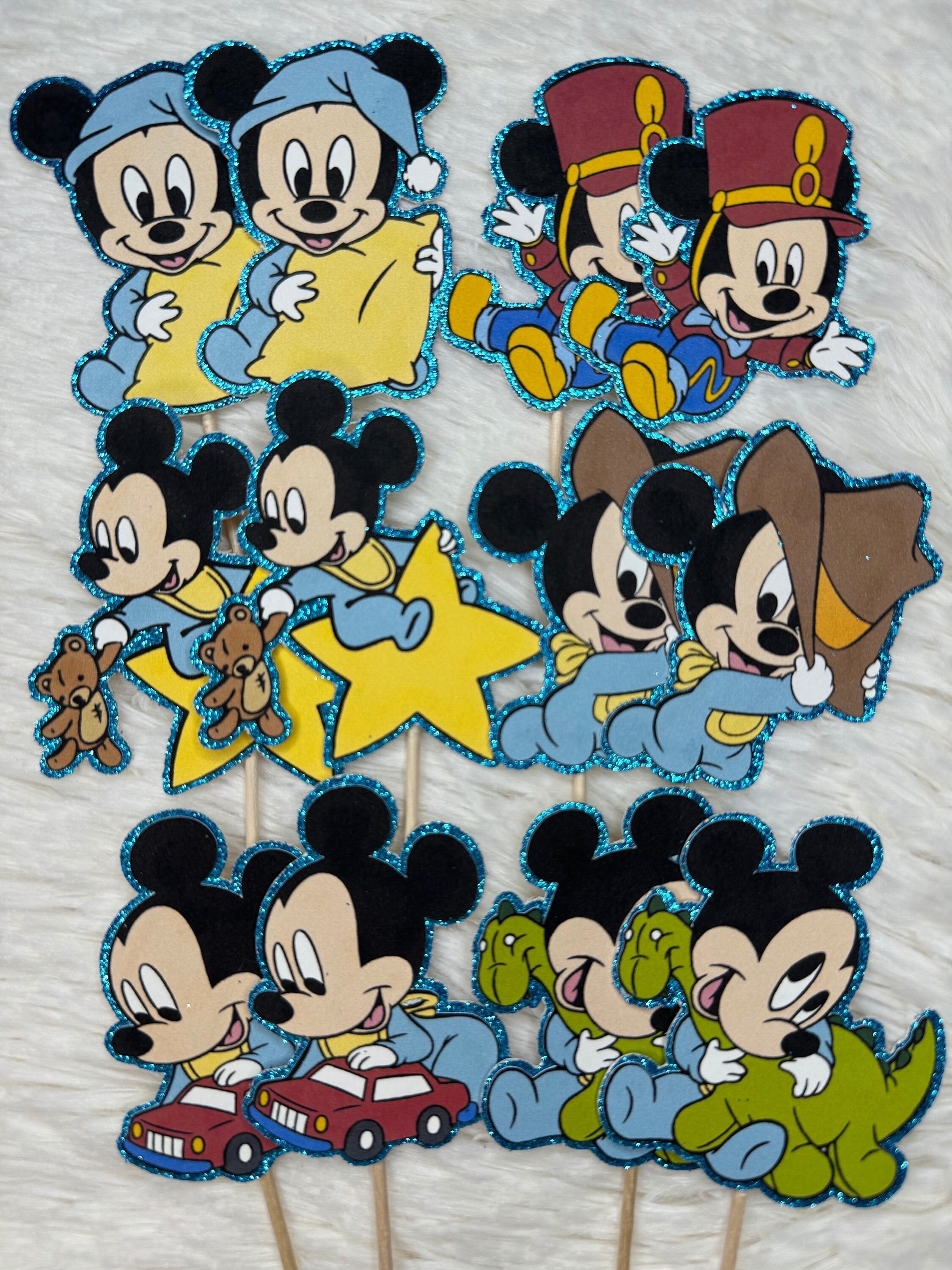 Baby Mickey Cupcake Toppers Etsy