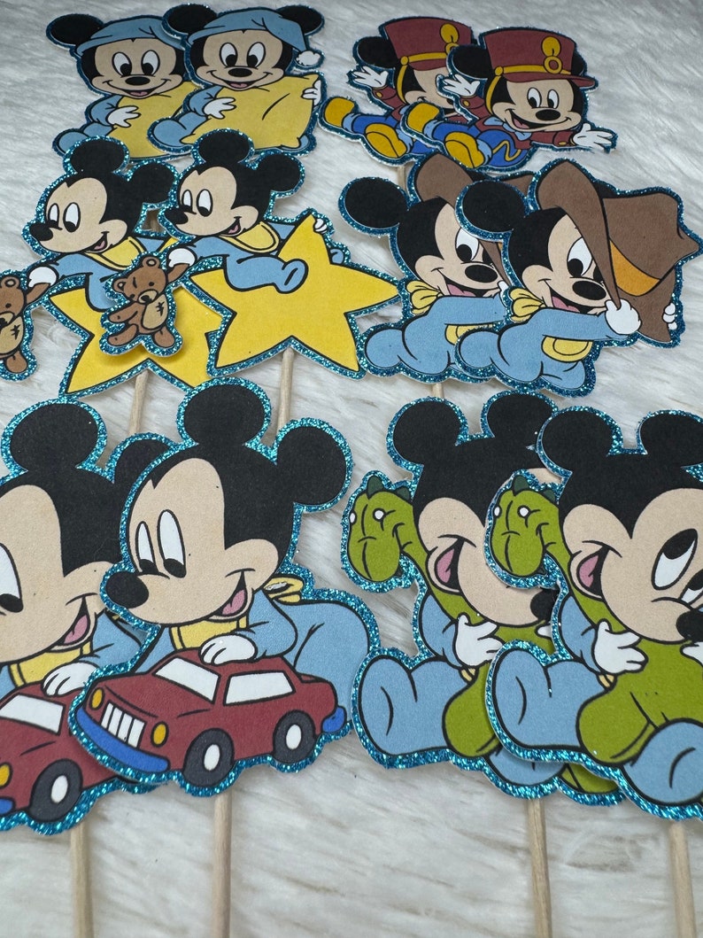 Baby Mickey Cupcake Toppers Etsy