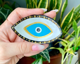 Evil eye jewelry dish | Evil eye ring dish | evil eye jewelry | Protective gifts talisman| Evil eye bracelets storage | jewelry organizer |
