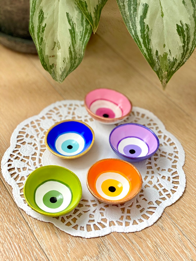 Colorful Evil Eye Dishes Evil Eye Ring Holder Jewelry Etsy